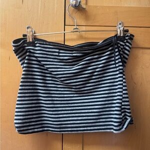 Striped Black and Gray Top